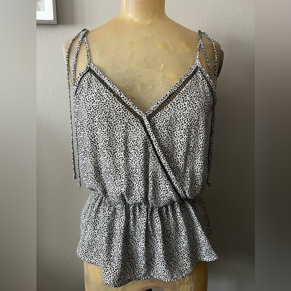 Black and White Spaghetti Strap Top